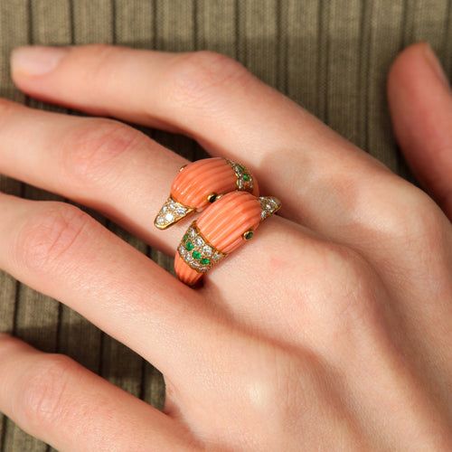 Bague 50 BAGUE VAN CLEEF & ARPELS "DAUPHINS" 58 Facettes BO/220040 RIV