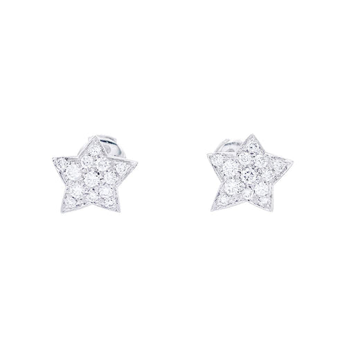 Boucles d'oreilles Boucles d'oreilles Chanel, "Comète", or blanc, diamants. 58 Facettes 32612