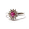 Bague Bague marguerite rubis diamants or blanc 58 Facettes