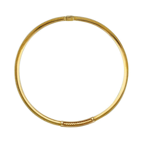 Collier Collier en or jaune oméga, diamants. 58 Facettes 31397