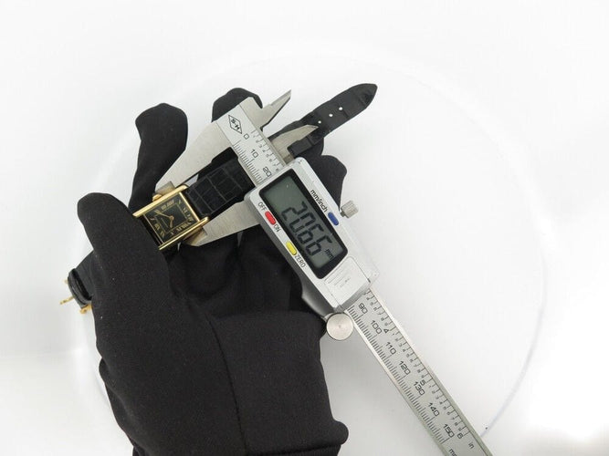 Montre vintage montre CARTIER tank pm 27 mm mecanique en or jaune 18k 58 Facettes 253144