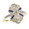 Bague 55 Bague de fiançailles Art Déco Diamant Saphir 58 Facettes 23263-0558