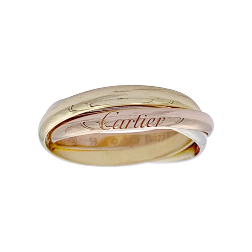 Bague 59 Bague Cartier, Trinity, trois ors, petit modèle. 58 Facettes 32474