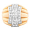 Bague 51 Bague Godronnée or jaune diamants 58 Facettes 61E00304