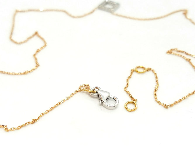 Collier Collier Or rose Diamant 58 Facettes 579208RV