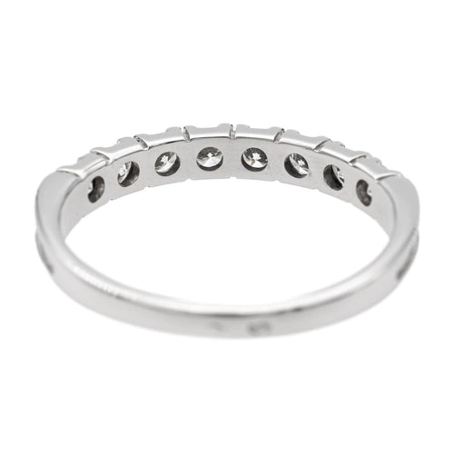 Bague 55 Bague Demi alliance Or blanc Diamant 58 Facettes 2601751CN