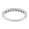 Bague 55 Bague Demi alliance Or blanc Diamant 58 Facettes 2601751CN