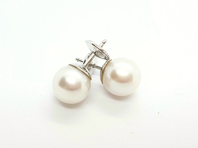 Boucles d'oreilles Boucles d'oreilles Or blanc Perle 58 Facettes 06204CD
