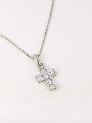 Pendentif Pendentif croix vintage diamants 58 Facettes J82