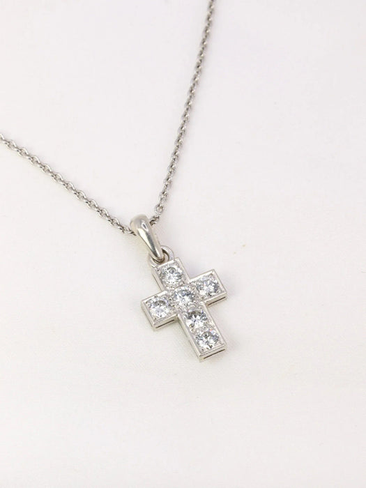 Pendentif Pendentif croix vintage diamants 58 Facettes J82