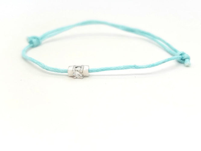 Bracelet Bracelet Cordon Or blanc Diamant 58 Facettes 578841RV