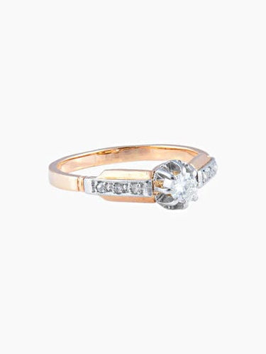Bague Bague ancienne solitaire Diamants et Platine 58 Facettes