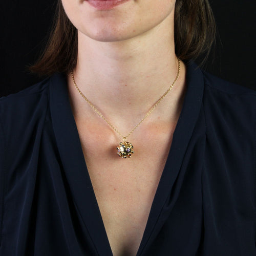 Pendentif Pendentif spoutnik or et pierres fines 58 Facettes 23-213