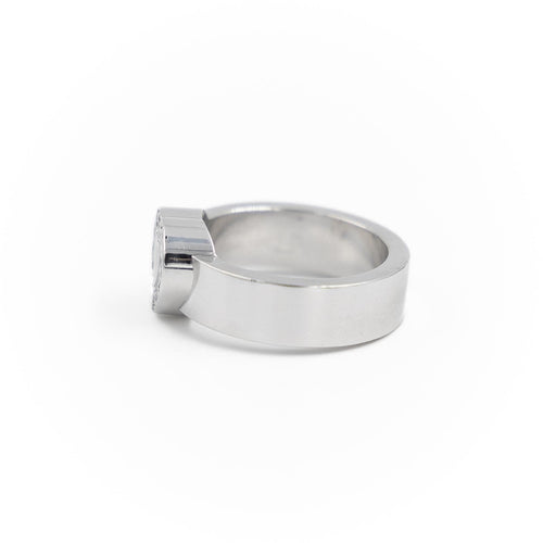 Bague 53 Chopard Bague Happy Diamond Or blanc Diamant 58 Facettes 2025673CN