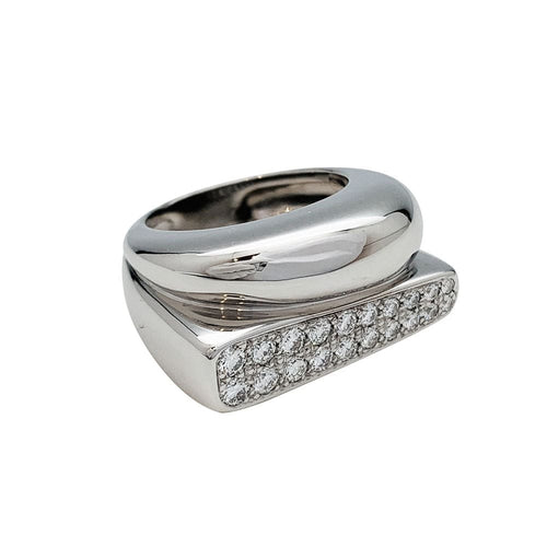 Bague 53 Bague Fred, "Success", en or blanc et diamants. 58 Facettes 31071