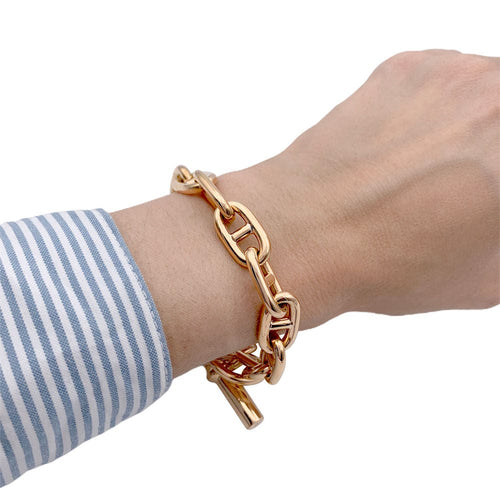 Bracelet Bracelet maille marine, or rose. 58 Facettes 32746