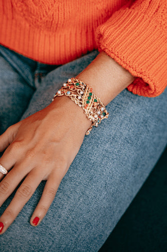 Bracelet Bracelet Manchette Or jaune Cornaline 58 Facettes 1833431CN