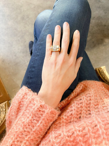 Bague Bague Tank en platine et or 58 Facettes 1