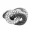 Bague 53 Bague Or Gris, Diamants Blancs et Noirs 58 Facettes 61E00437