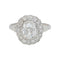 Bague 55 Bague marguerite en or blanc et diamants. 58 Facettes 31177