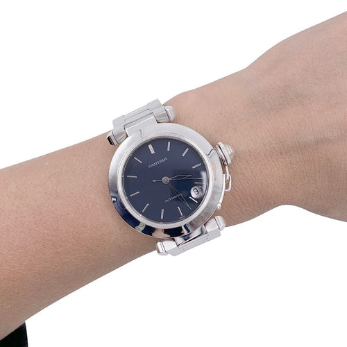 Montre Montre Cartier, "Pasha", en acier sur acier. 58 Facettes 32285