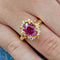 Bague Bague saphir rose, saphirs, diamants 58 Facettes