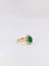 Bague 63 Bague Marguerite Or jaune Emeraude ovale Diamants 58 Facettes J205