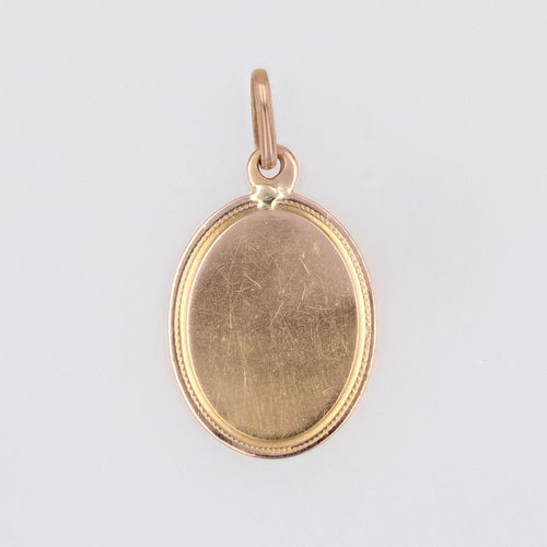 Pendentif Médaille ancienne or rose Vierge Miraculeuse 58 Facettes 07-130A