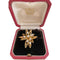 Broche Broche Cartier "Fleur" en or jaune et diamants. 58 Facettes 31448