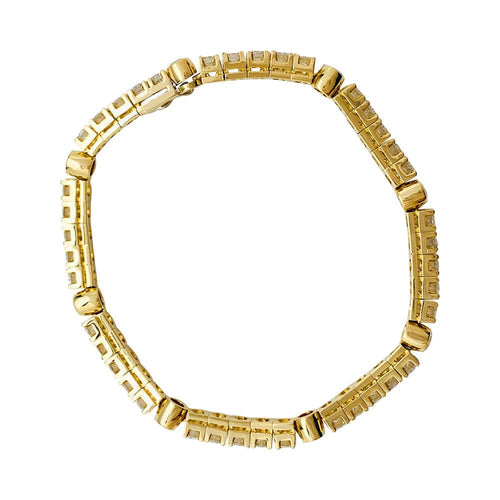 Bracelet Bracelet ligne diamants or jaune. 58 Facettes 30901