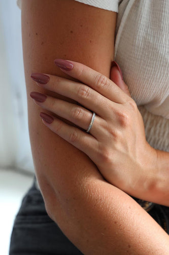 Bague 54 Bague Alliance Or blanc Diamant 58 Facettes 578405CD