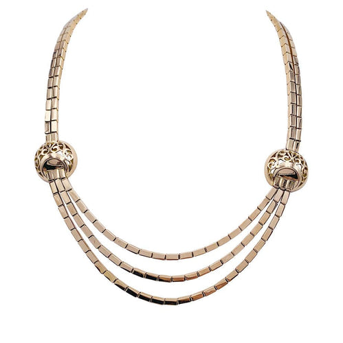 Collier Collier Draperie en or rose, vers 1950 58 Facettes 32286