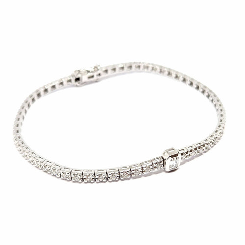Bracelet Bracelet rivière en Or blanc &  diamants 58 Facettes