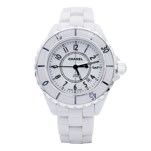 Montre Montre Chanel, "J12", céramique blanche. 58 Facettes 32757