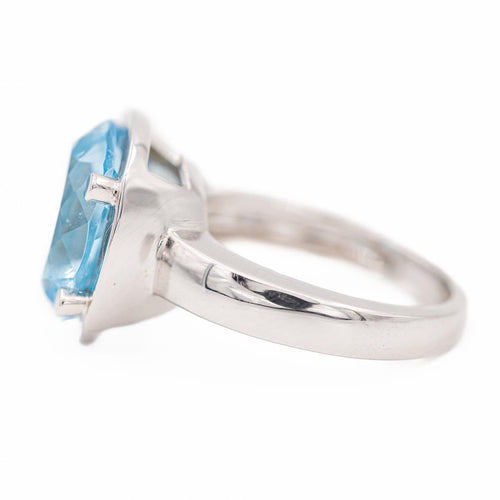 Bague 51 Poiray Bague Cocktail Filles Antik Or blanc Topaze 58 Facettes 2623850CN