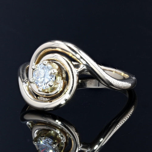 Bague 52 Bague tourbillon diamant or jaune 58 Facettes CV77