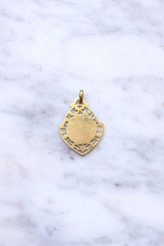 Pendentif Médaille ancienne Vierge Marie en or, Art Nouveau 58 Facettes