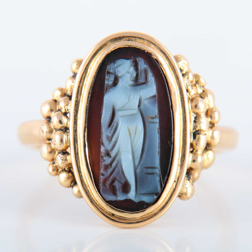 Bague 56 Bague Camée sur onyx 58 Facettes