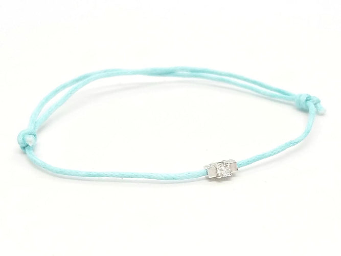 Bracelet Bracelet Cordon Or blanc Diamant 58 Facettes 578841RV