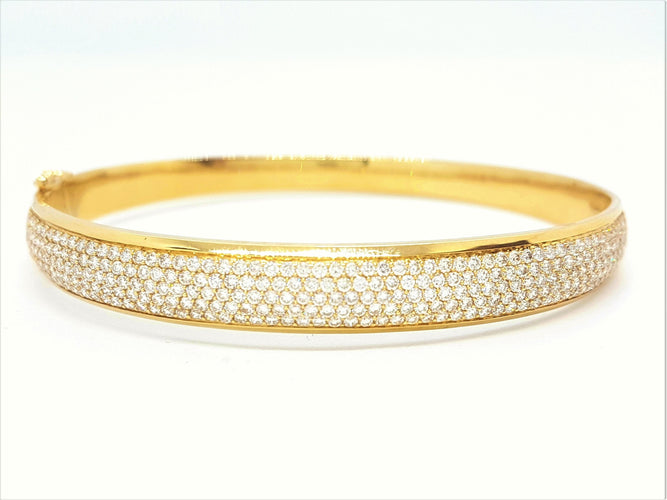 Bracelet Bracelet Jonc Or jaune Diamant 58 Facettes 05872CD