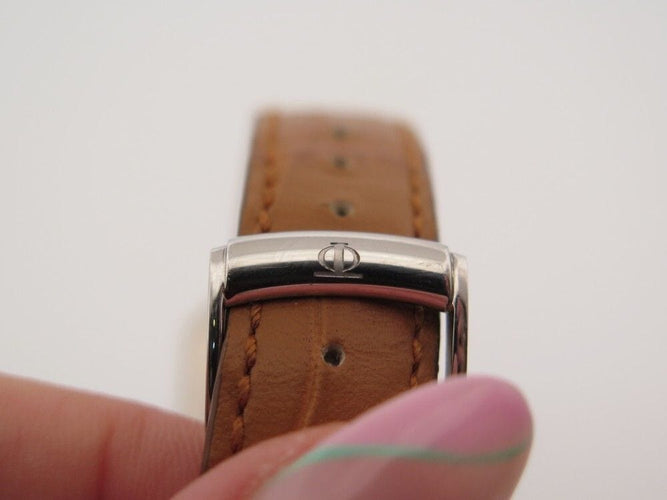 Montre vintage montre BAUME ET MERCIER lady 38260 27 mm quartz or blanc 18k 58 Facettes 252218