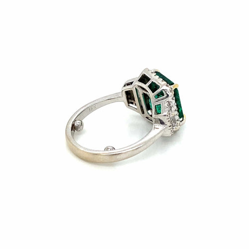 Bague Bague Or Diamants Emeraude 58 Facettes