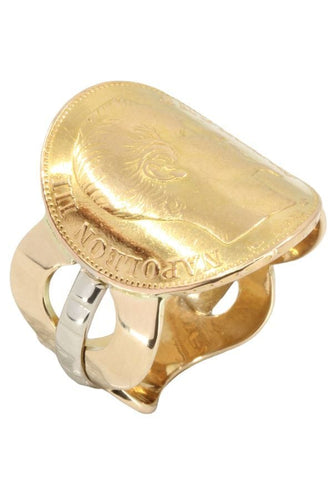 Bague BAGUE PIÈCE 20 FRANCS NAPOLÉON III 58 Facettes 051671