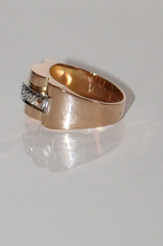 Bague diamant Bague Tank Or Jaune, Diamants 58 Facettes 467