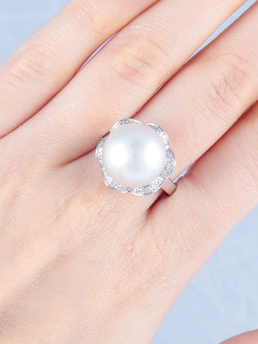 Bague 53 Bague Perle de Tahiti grise 58 Facettes 336.31