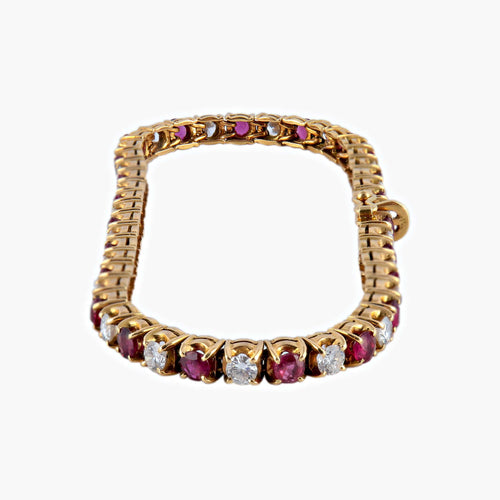 Bracelet Bracelet Tennis Rubis Diamants 58 Facettes