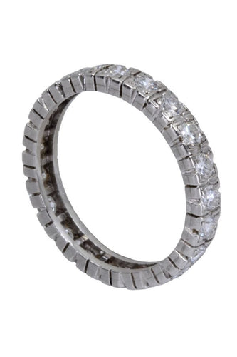 Bague 52 ALLIANCE DIAMANTS EN PLATINE 58 Facettes 061221