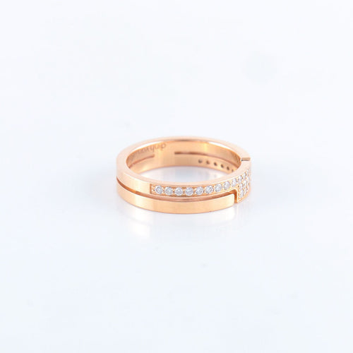 Bague Bague Dinh Van Seventies petit modèle en Or rose et Diamants 58 Facettes