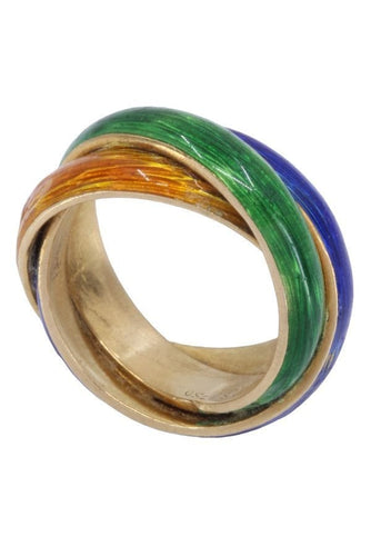 Bague 50 BAGUE VAN CLEEF & ARPELS ÉMAILLÉE 58 Facettes 068651