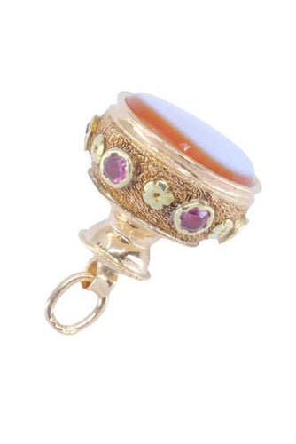 Pendentif PENDENTIF SCEAU NAPOLÉON III CORNALINE 58 Facettes 063301